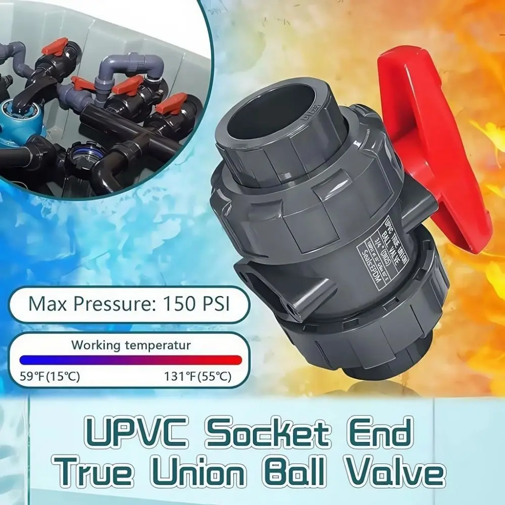 

50mm PE Pipe Faucet Diverter Irrigation Easy To Install Double Way Ball Valve Plastic Pipe Fast Joint Water Pipe Fittings Garden