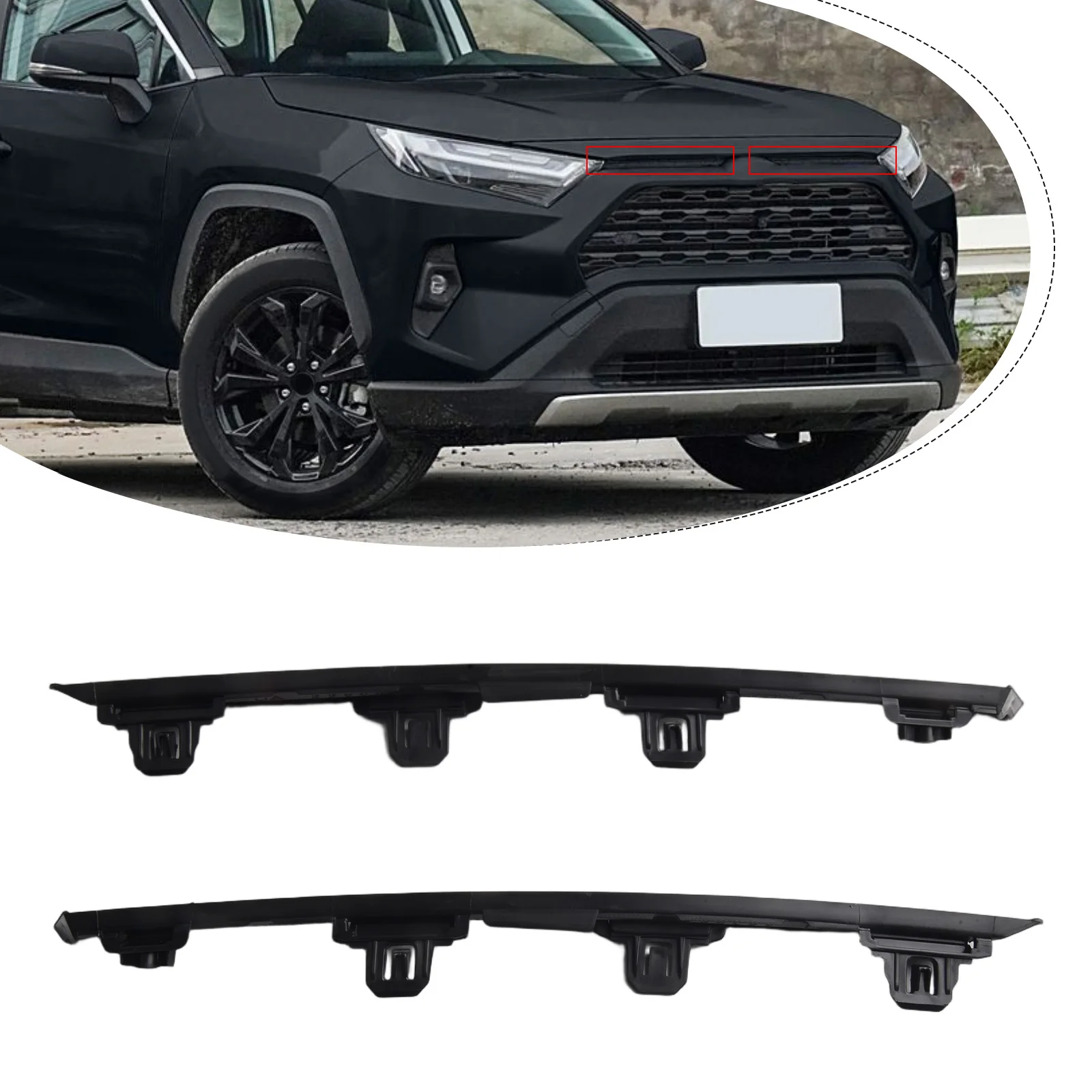 Efficient Installation Easy to Fit Car Front Bumper Trims Compatible with For Toyota Rav4 from Year Range of 2019 to 2020