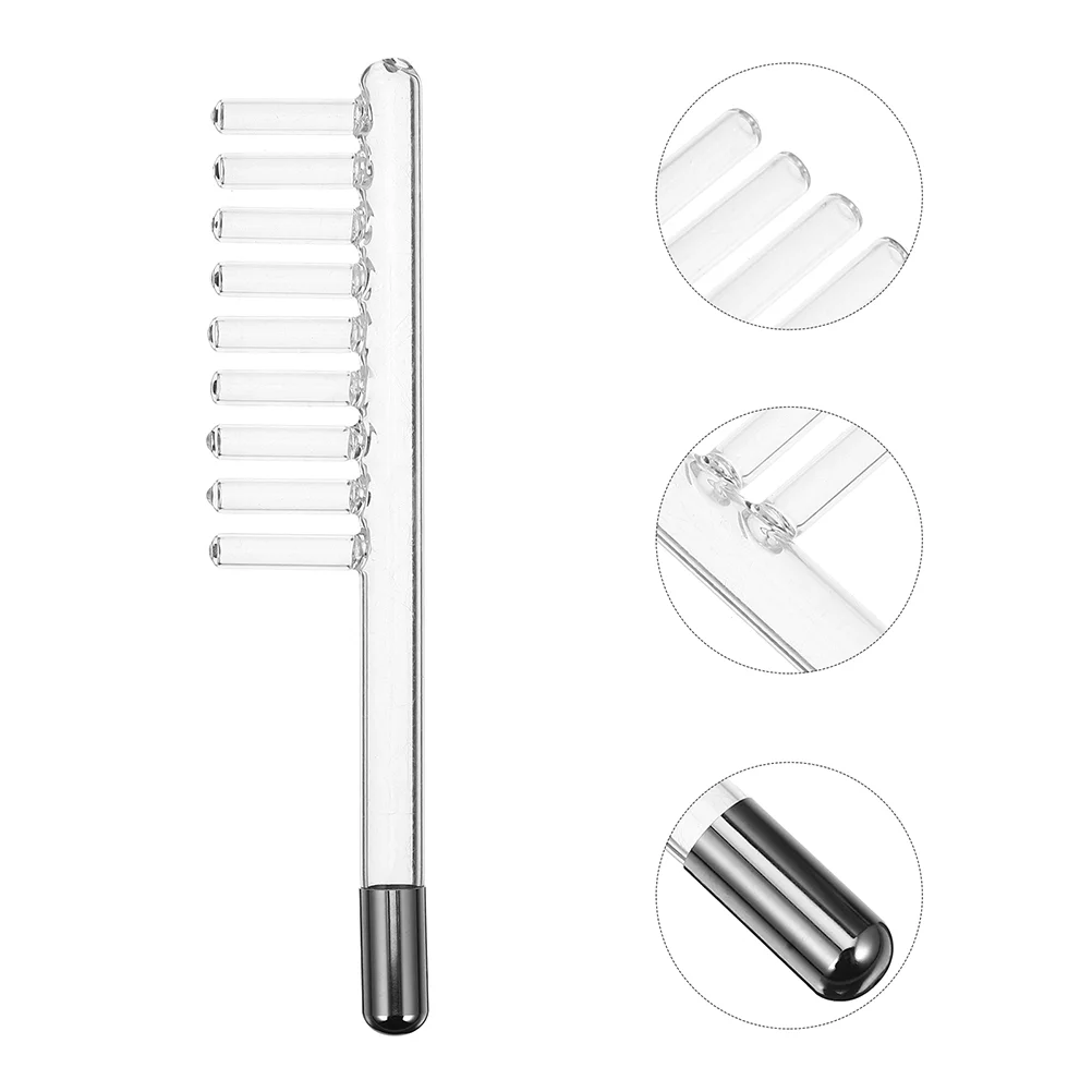 Hair Stick Electrotherapy Instrument Accessories High Frequency Comb Glass Facial Wand Tube