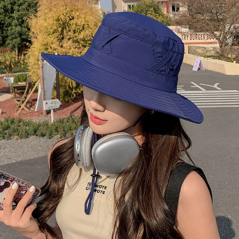 

2025 Spring/Summer Big Eaves Breathable Sunshade Fisherman Hat Men's Sunscreen Sun Hat Fishing Hat
