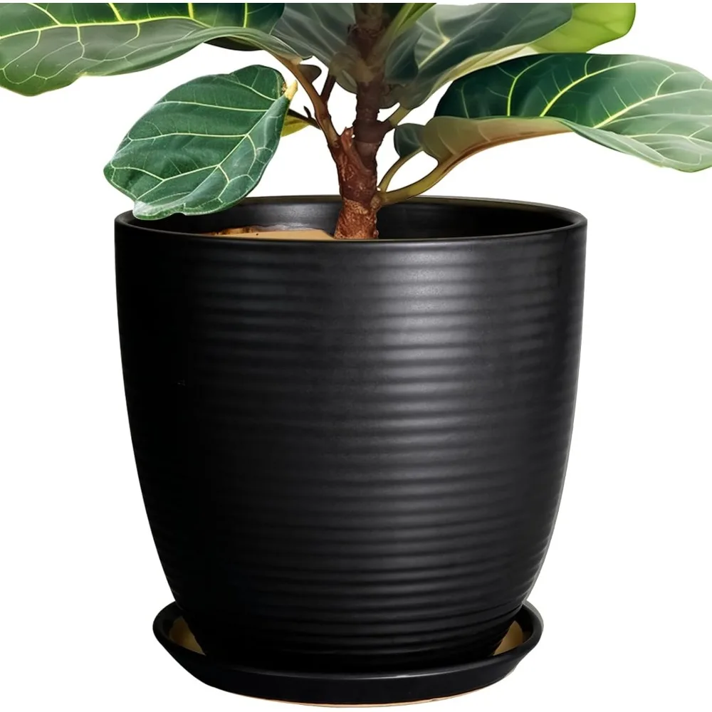 12 Inch Pots for Plants - Ceramic Planter Pot Home Decoration Plant Planters Gardening Accessories Garden Supplies