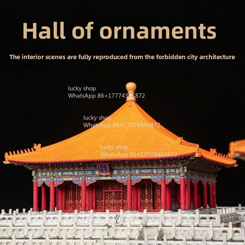 

The Miniature Model of The Hall of Supreme Harmony/Hall of Central Harmony in The Forbidden City with 600 Years of Court Culture