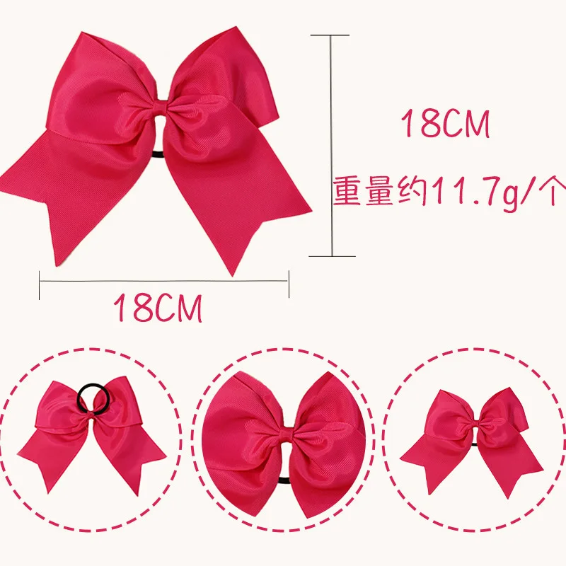 หญิง Miss Christmas Headwear คริสต์มาสเด็กโบว์ผมสีแดง Swallow Tail Grosgrain Bowknots ผมผูกโบว์ขนาดใหญ่