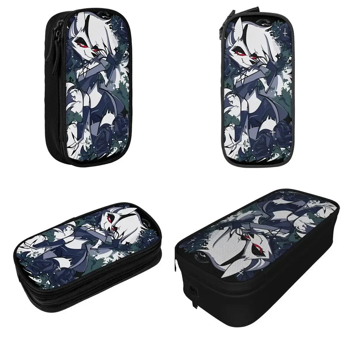 

Helluva Boss Loona Pencil Cases Creative Black Comedy Pen Box Bag Kids Big Capacity Students School Zipper Pencilcases