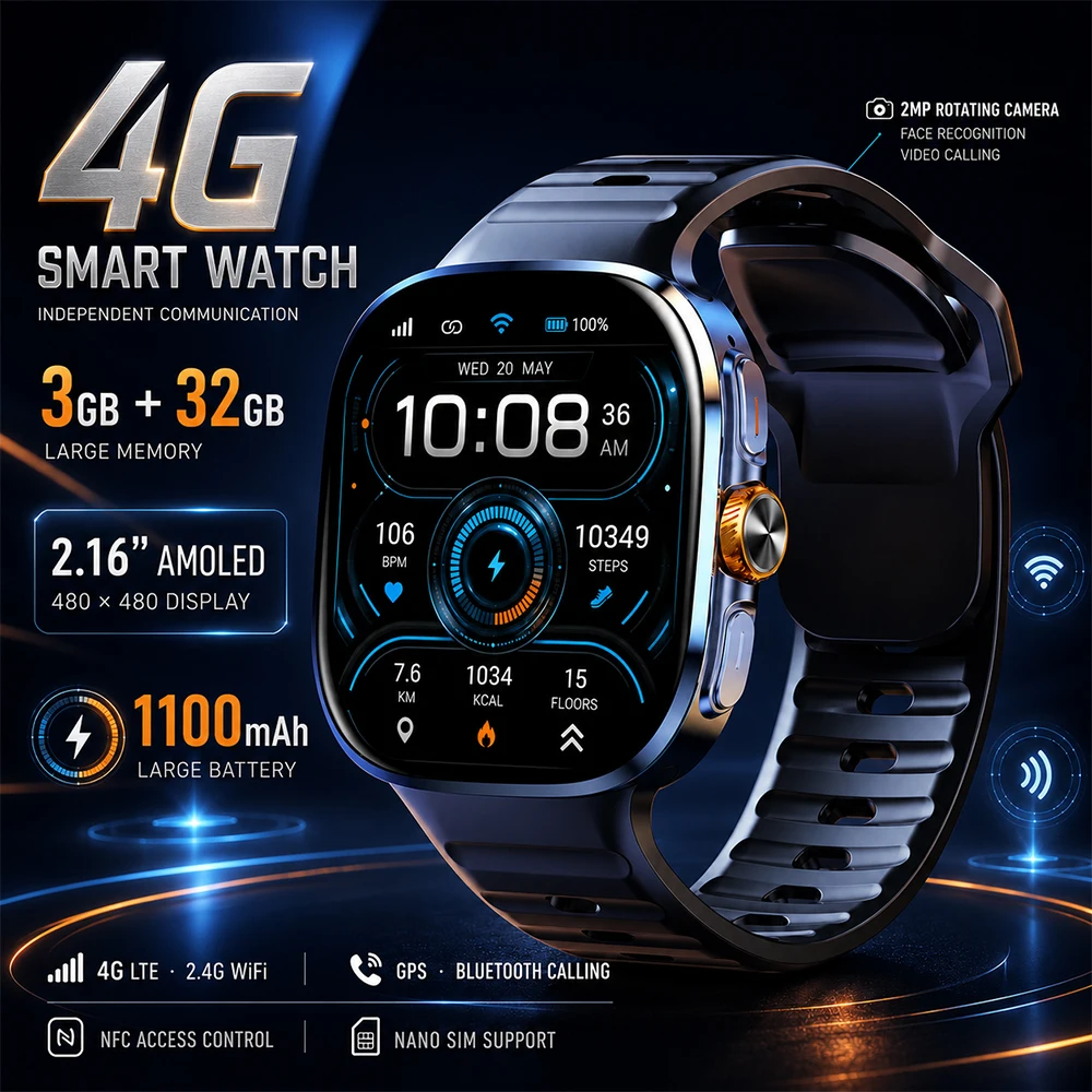 Korean Health Lifestyle - 新製品 3+32GB RAM スマートフォンウォッチ 回転カメラ 2.4インチ