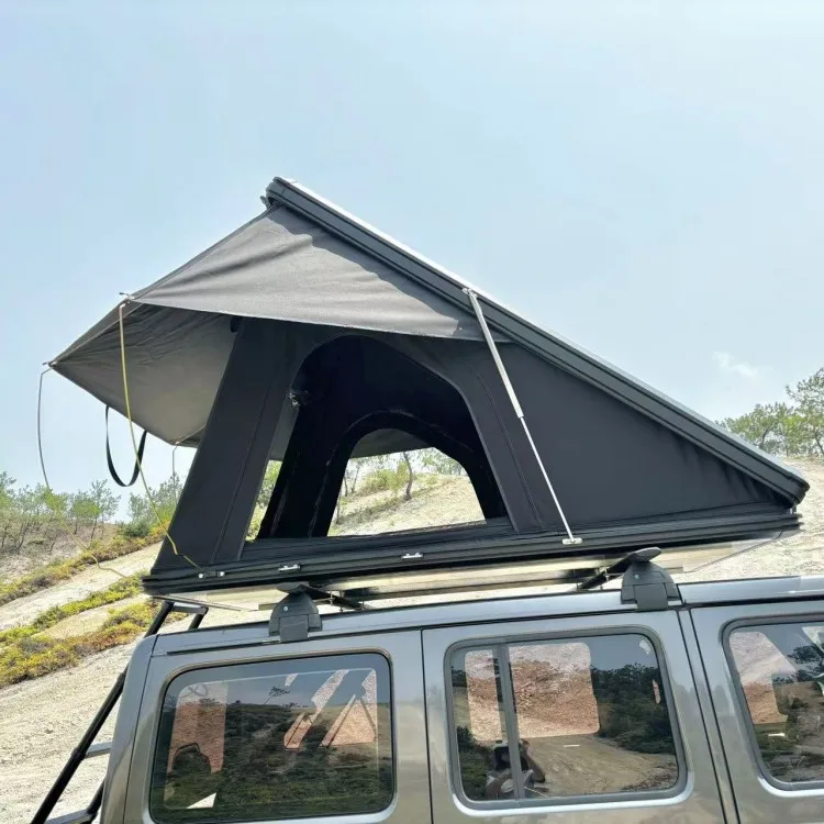 

Wild Cloud 4WD Light Weight Aluminum Triangle Car Roof Top Tent With Awning Automatic Hard Shell Waterproof For Outdoor Camping