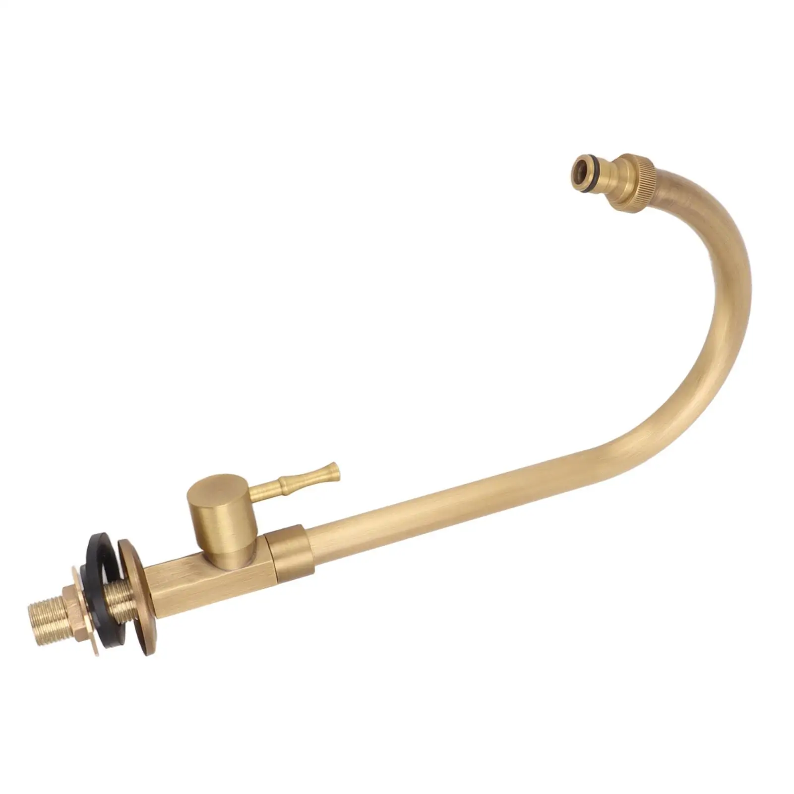 Retro Brushed Brass Single Handle Vessel Faucet - Water Stain Resistant for Bathroom & for kitchen Upgrade