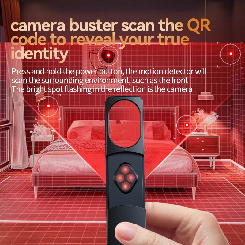 Nuovo prodotto 2025 Rilevatore di segnale a lunga distanza Mini rilevatore di fotocamera Uso in viaggio Macchina portatile per rilevatore di spia GSM