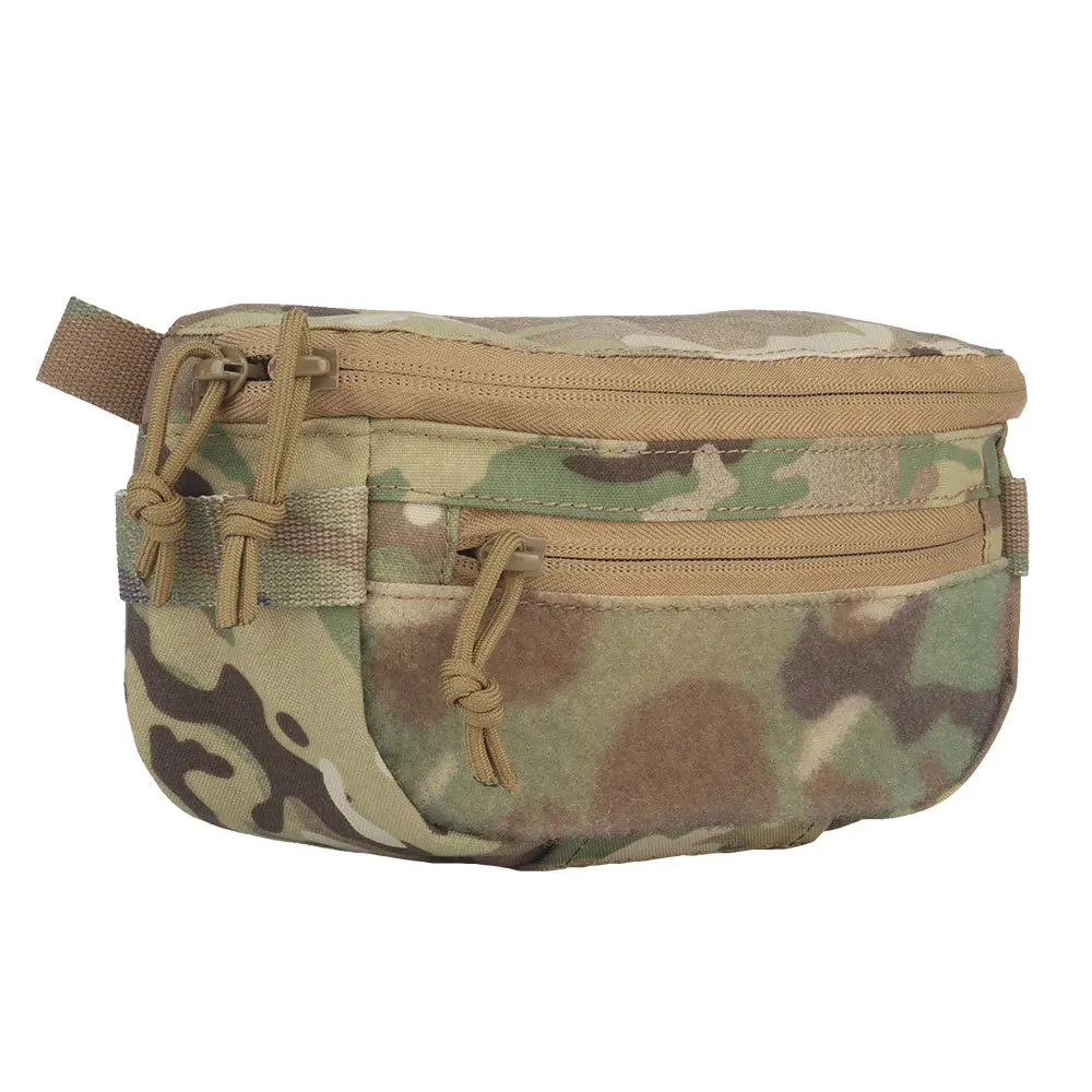 Tactical Dump Pouch Sub Abdominal Belly Waist Pouch Hook And Loop Attachment EDC Waist Belt Strap Sling Bag Hunting Fanny Pack