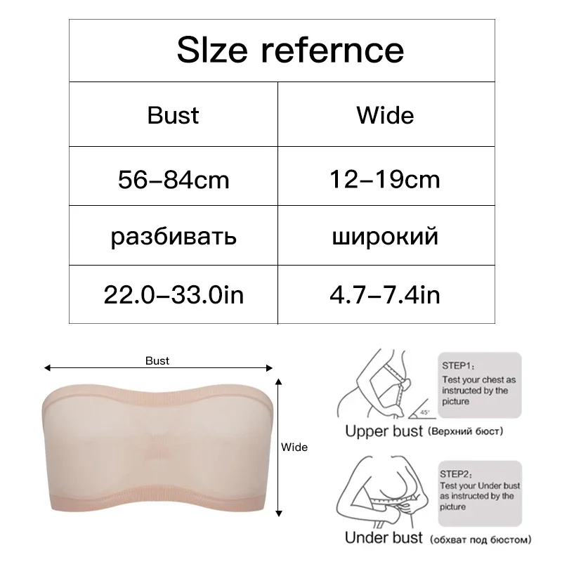 Women‘s Summer Breathable Strapless Crop Top Invisible Chest Wraps Tube Tops Soft Comfort Bra Intimate Hollow Out Brassiere image 5