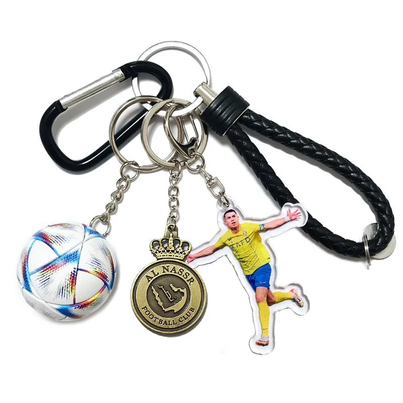 Riyadh Victory C Ronaldo Argentina Messi, Neymar Harland Mbappe Football Team Keychain Pendant