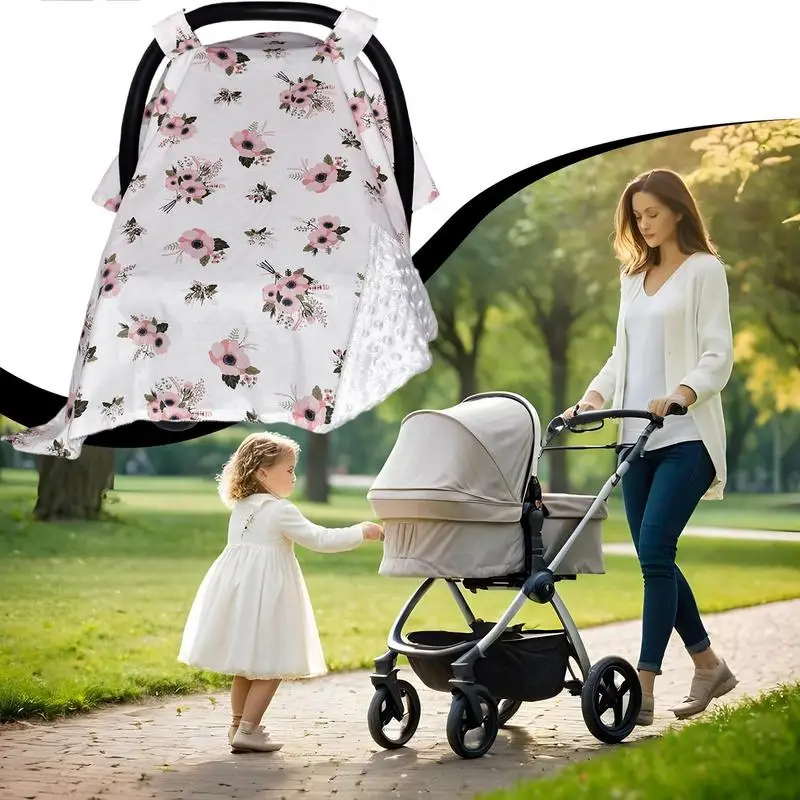 유모차 그늘 Carseat Sunshade 아기 자동차 좌석 캐노피 유모차 Sunshade 소년 소녀를위한 통기성 태양 보호 장치