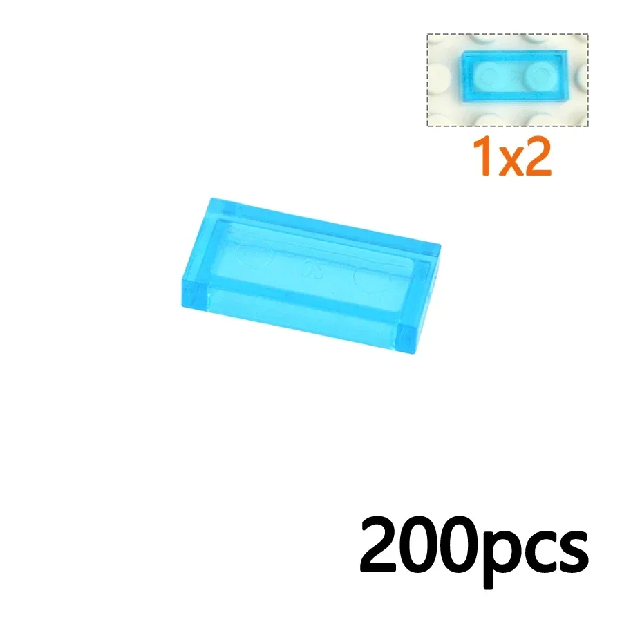 DlY Transparent Smooth Brick Creative Toy Assemble Figures