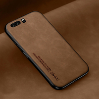 Simple pattern TPU Soft bumper Silicone case For Huawei P9 P10 Plus Case Pu leather case For Huawei Honor 9 Case