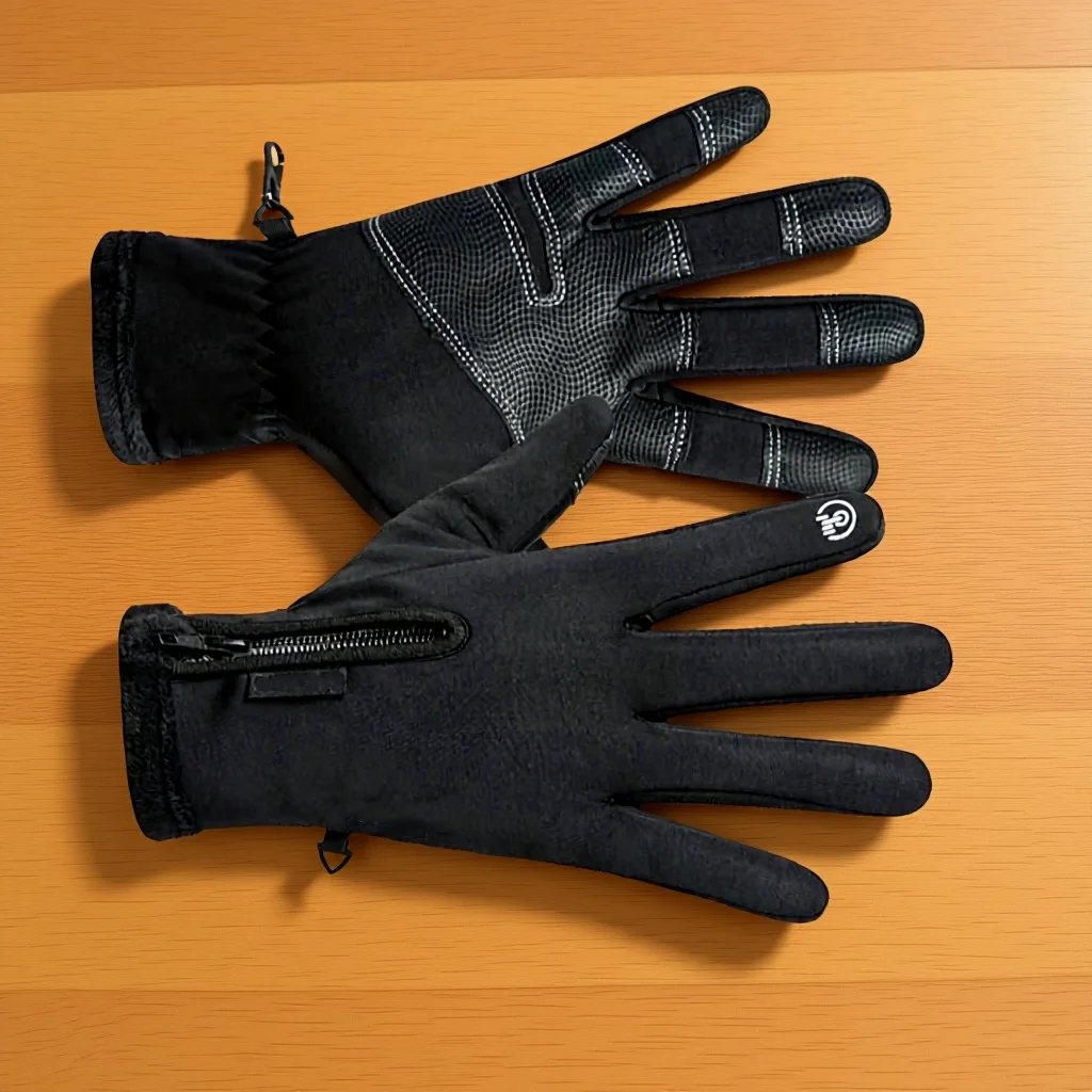 

1Pair Windproof Waterproof Gloves Warm Non-Slip Cycling Gloves for Mountain Bike Riding Outdoor Sports Touch Screen Compatible