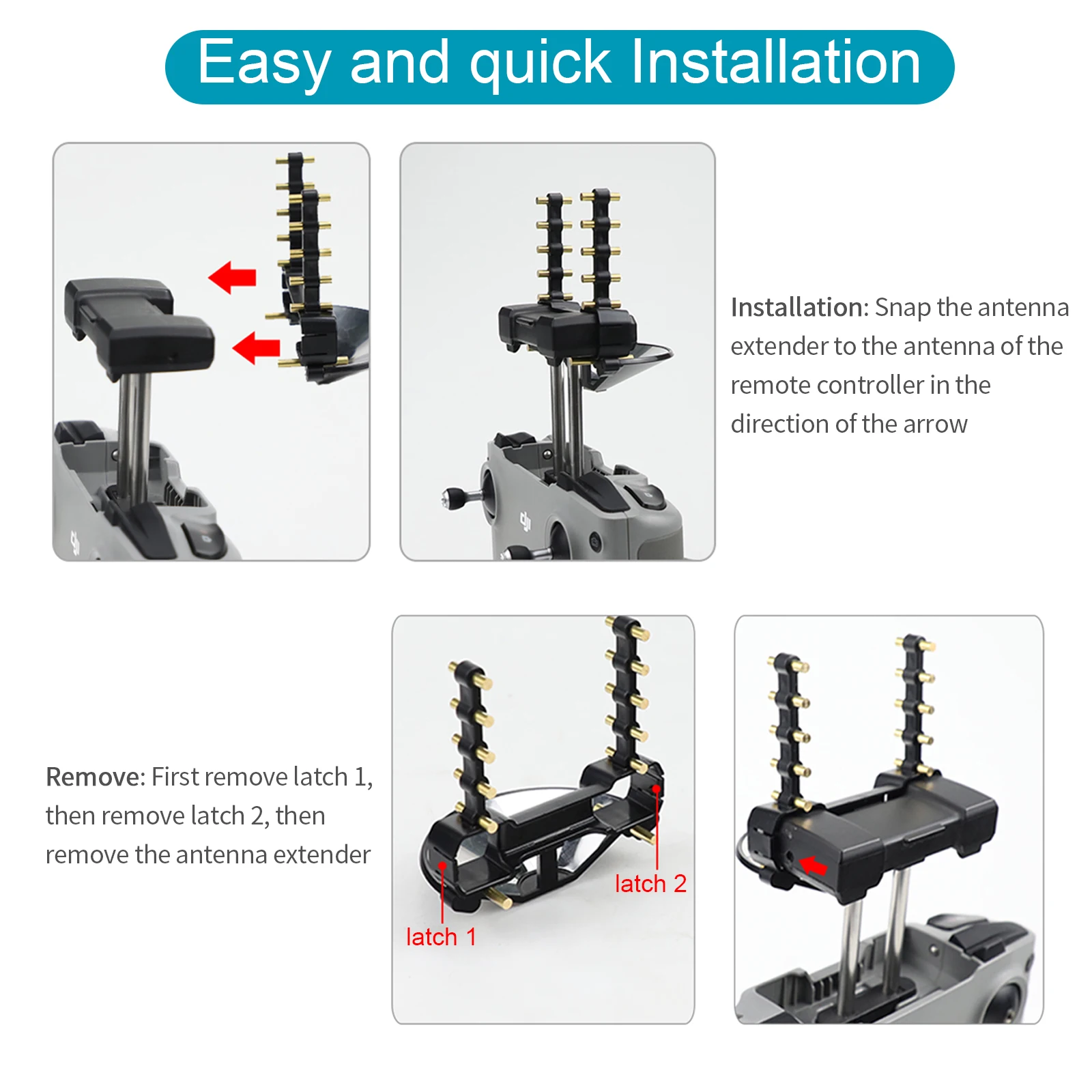 Amplificador de señal de 5,8 Ghz, Antena Yagi-Uda para DJI RC-N1/2, Control remoto, extensor de rango, accesorios