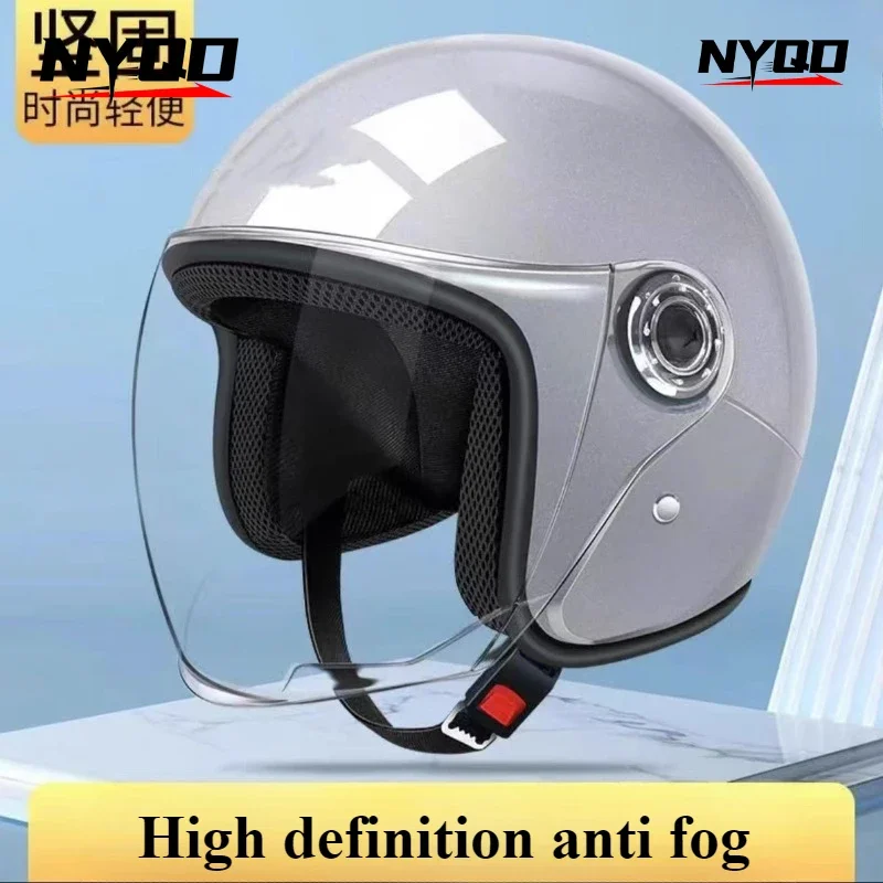 Motorcycle Electric Bicycle Men's and Women's Universal Safety Helmet Winter ColdProof andWarmCottonAllSeasonUniversalHalfHelmet