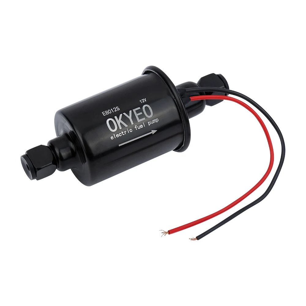 OKYEO Low Pressure Electric Fuel Pump 12V Gas Diesel Inline pump 5-9PSI HEP-02A E8012S