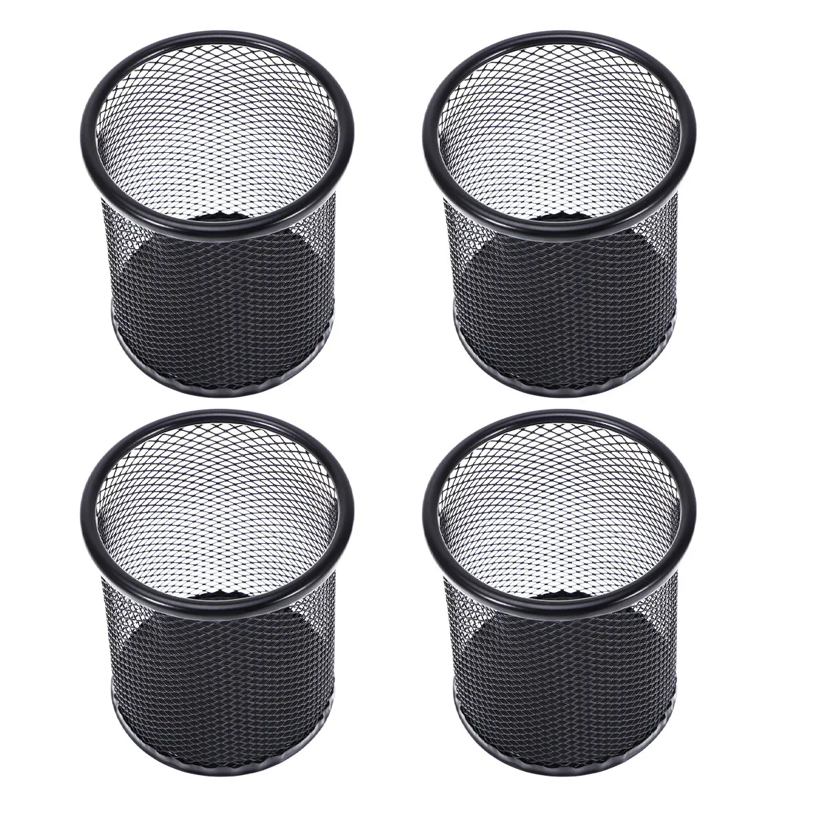 4Pcs Metal Mesh Desktop Organizer Scratch Resistant Storage Box Paper Clip Holder Office School Home Use Paper Clip Holder
