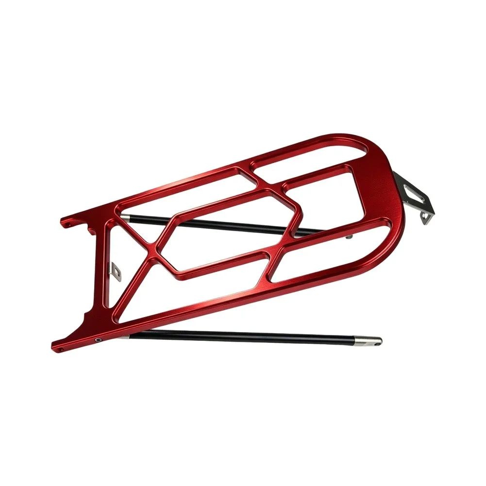 For Brompton-Specific Aluminum Rear Rack Built from 6061 Alloy with 25kg Load Capacity and Secure Mounting Design