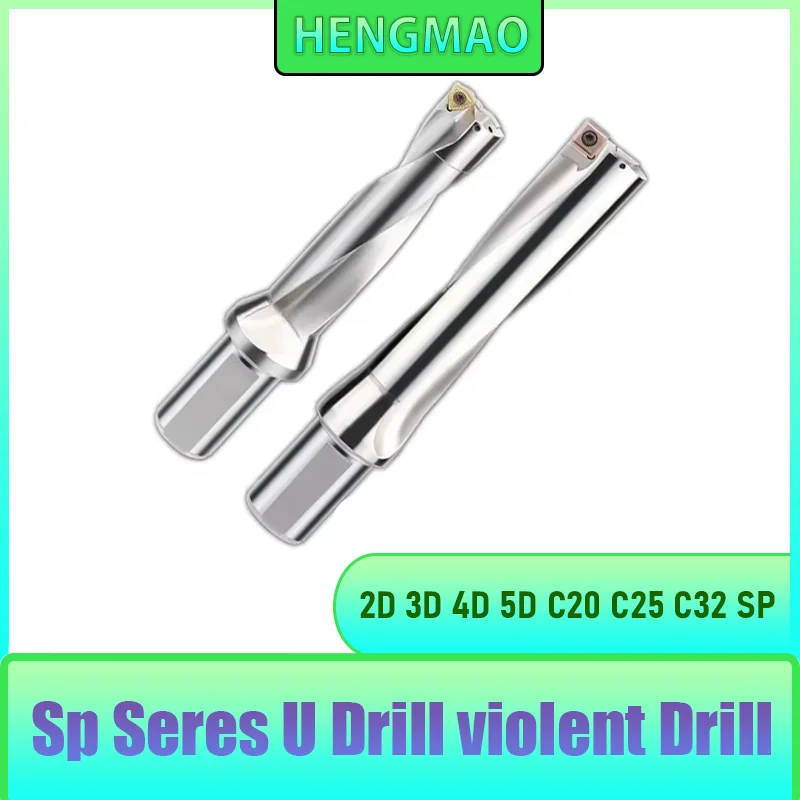 High Quality WC SP Drill Bits U Drill C20 C25 C32 SP Series Drill Bits 2D 3D 4D 5D Metal Drill Bits SPMG SP Insert Quick U Drill