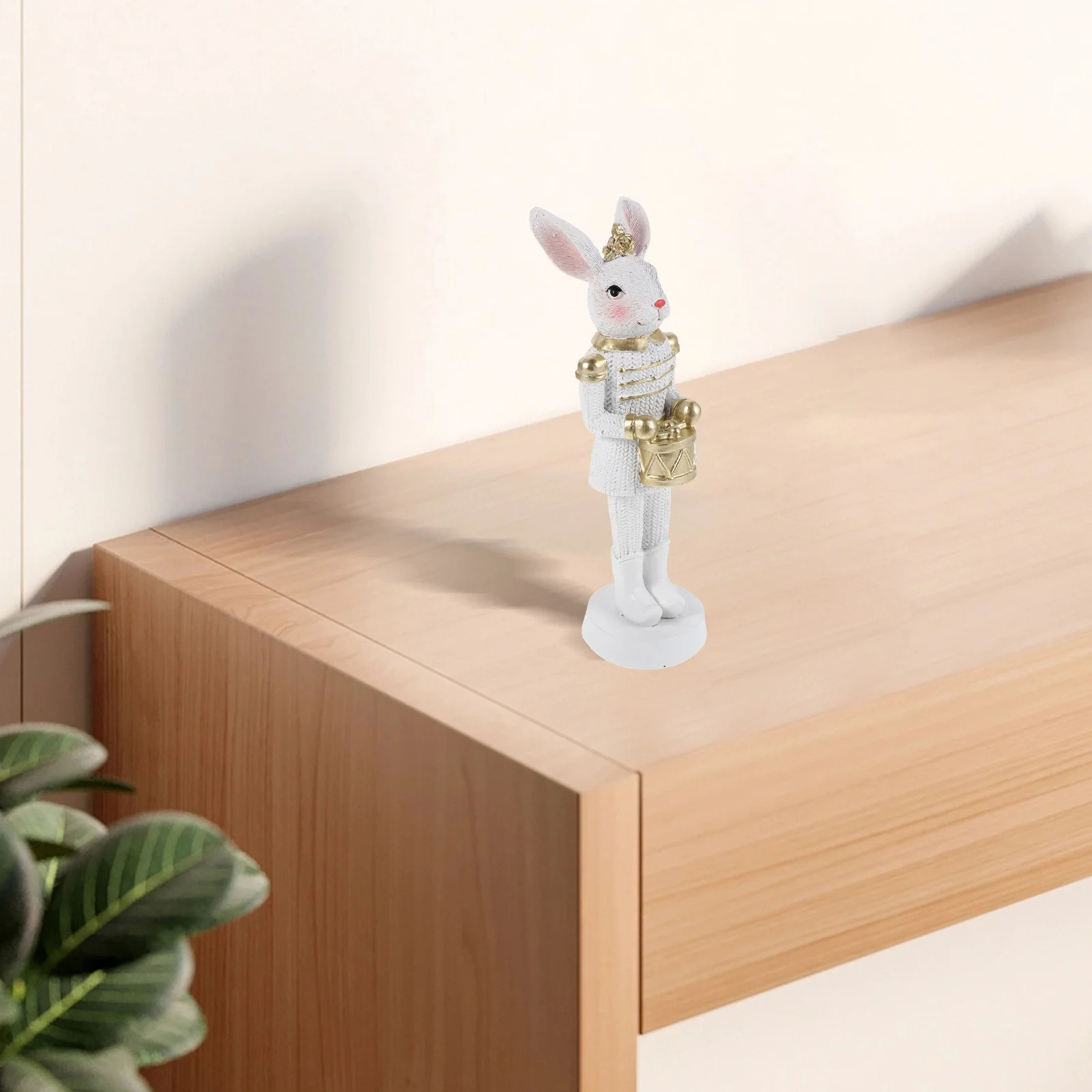 

Easter Bunny Ornament White Resin Rabbit Decor Spring Holiday Home Table Decoration Seasonal Festival Party Gift