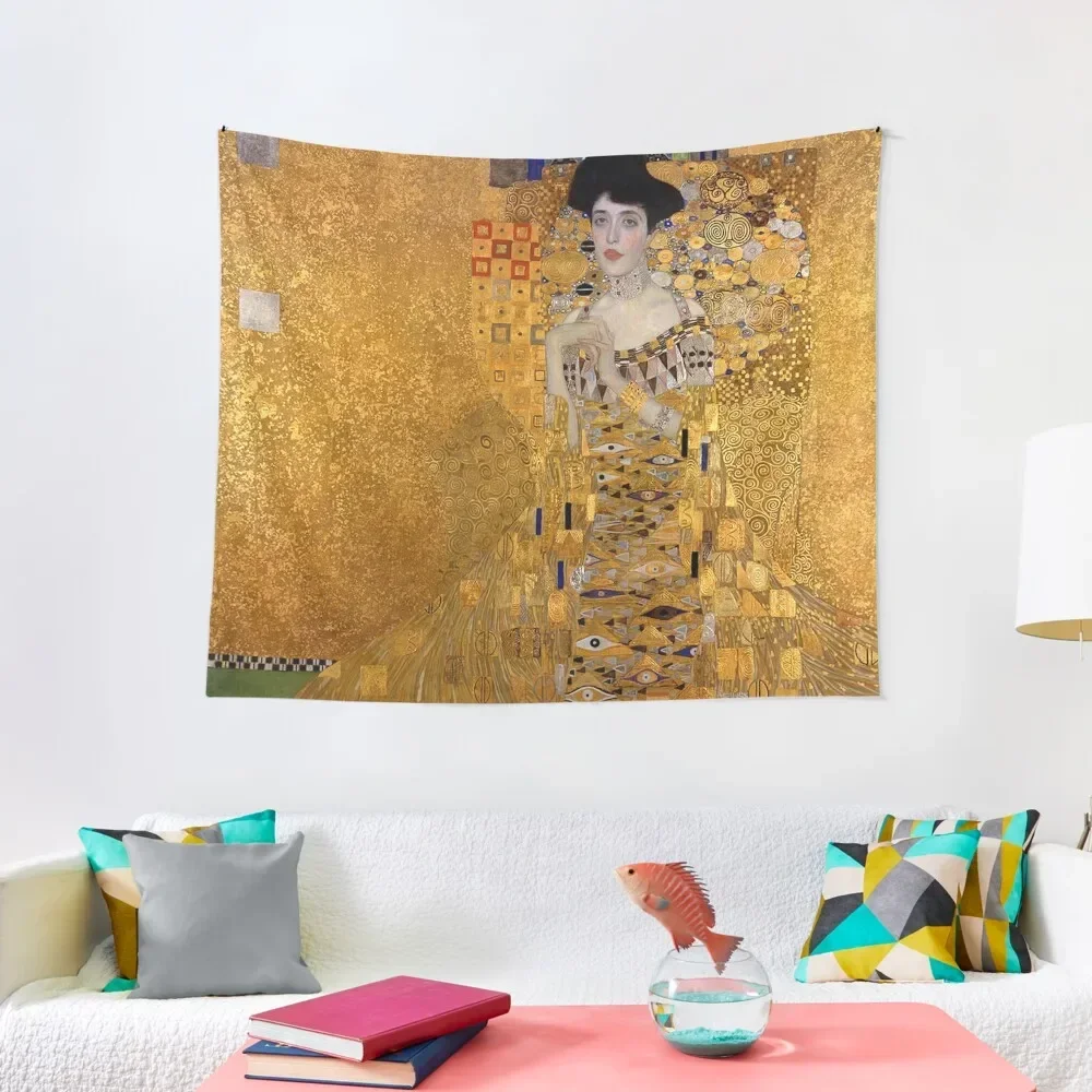 

THE LADY IN GOLD - GUSTAV KLIMT Tapestry Aesthetic Decoration Wallpapers Home Decor Tapestry