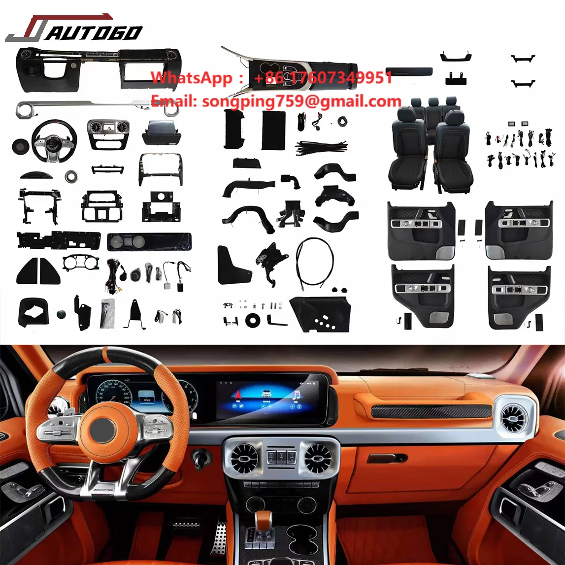Auto Modification Interior Conversion Upgrade Kits for Benz G W463 00-18 Upgrade to W464 G63 B- Latest Style Assembly