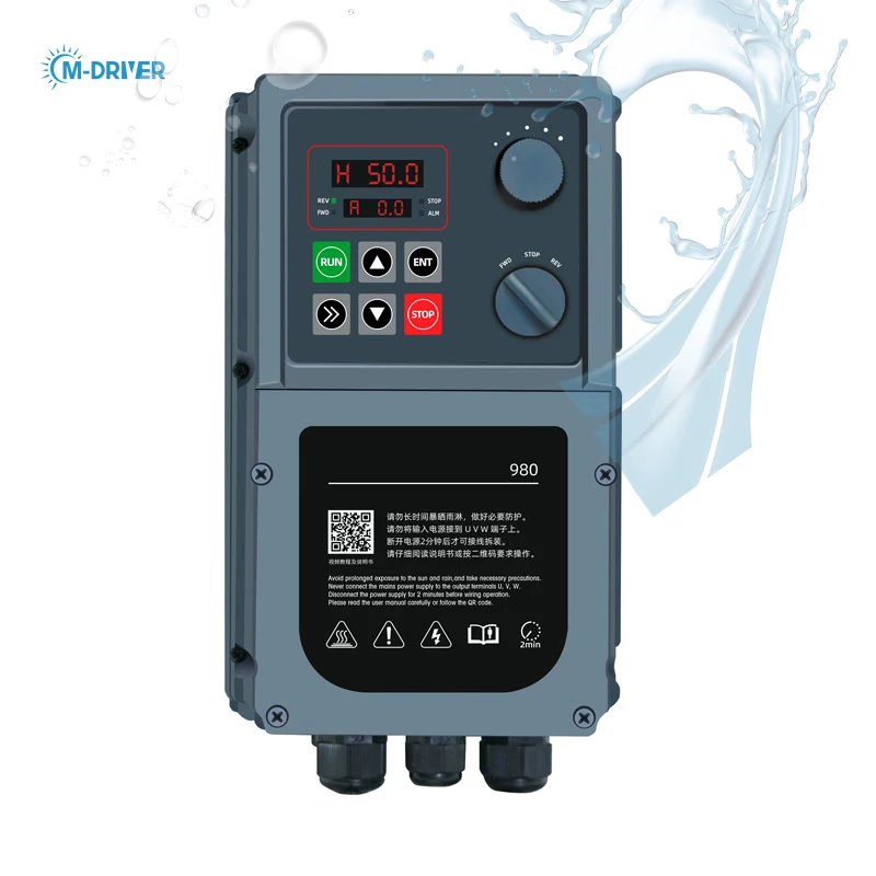Silnik AC jednofazowy 220V 2.2kW IP66, pyłoszczelny, wodoodporny, do zastosowań z inwerterem w sprężarkach.