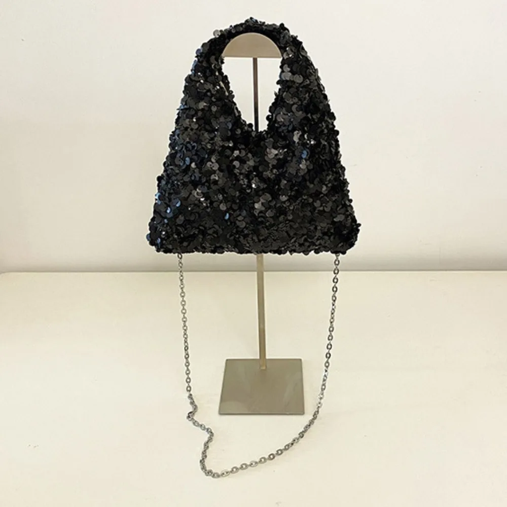 Fashion Glamorous Evening Bag Sequins Design Solid Color Women's Shoulder Bag Shining Crossbody Bags
