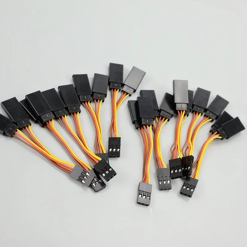 2/5pcs 70mm Servo Splitter Cable 1 Male to 2 Female JR Style Servo Y Harness Cables Extension Lead Wire for RC Car Drone