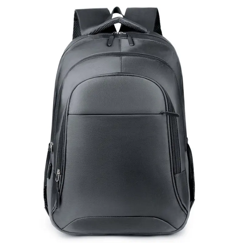 Grey Nylon Backpack for Men Women Lightweight Casual Daypack Laptop Bag with Side Pocket Large Capacity Student Schoolbag Travel