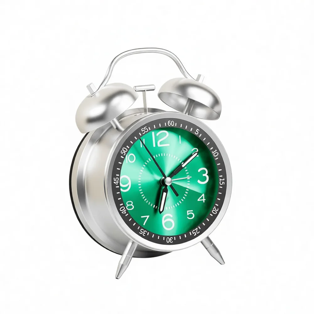Rechargeable Alarm Clock Metal Shell Modern Minimalist Design Silent Desk Clock For Kids Room Bedroom Wake Up Tool