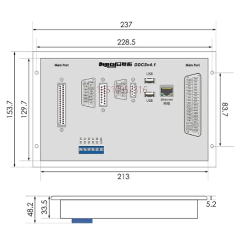 Ddcsv4.1 Independent Controller Offline 3/4 Axis Usb Cnc Controller Interface New Generation Emergency Stop Mpg Handwheel