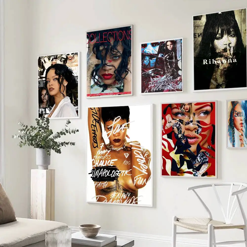 Hot Singer R-RIHANNA Classic Vintage Posters Vintage Room Home Bar Cafe Decor Nordic Home Decor