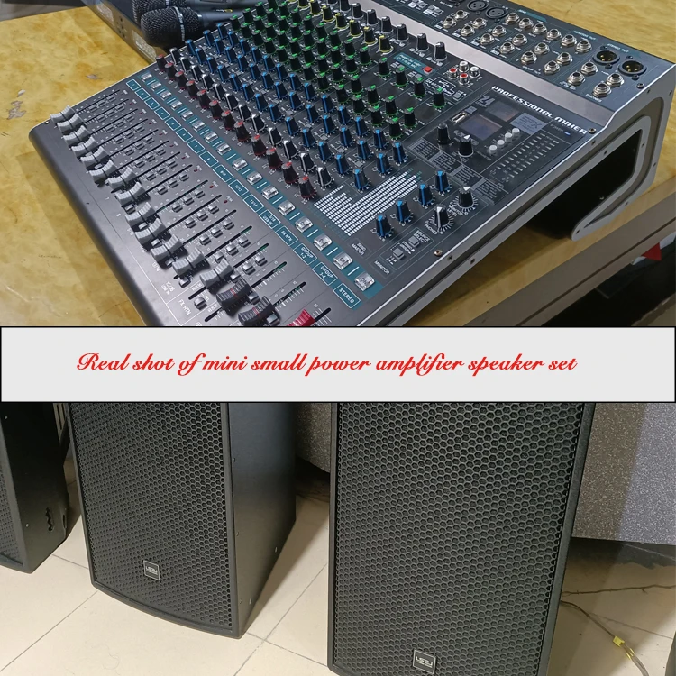 Audio + mixer + microphone set Professional conference room audio set system indoor clear bar dance teaching high-end speakers