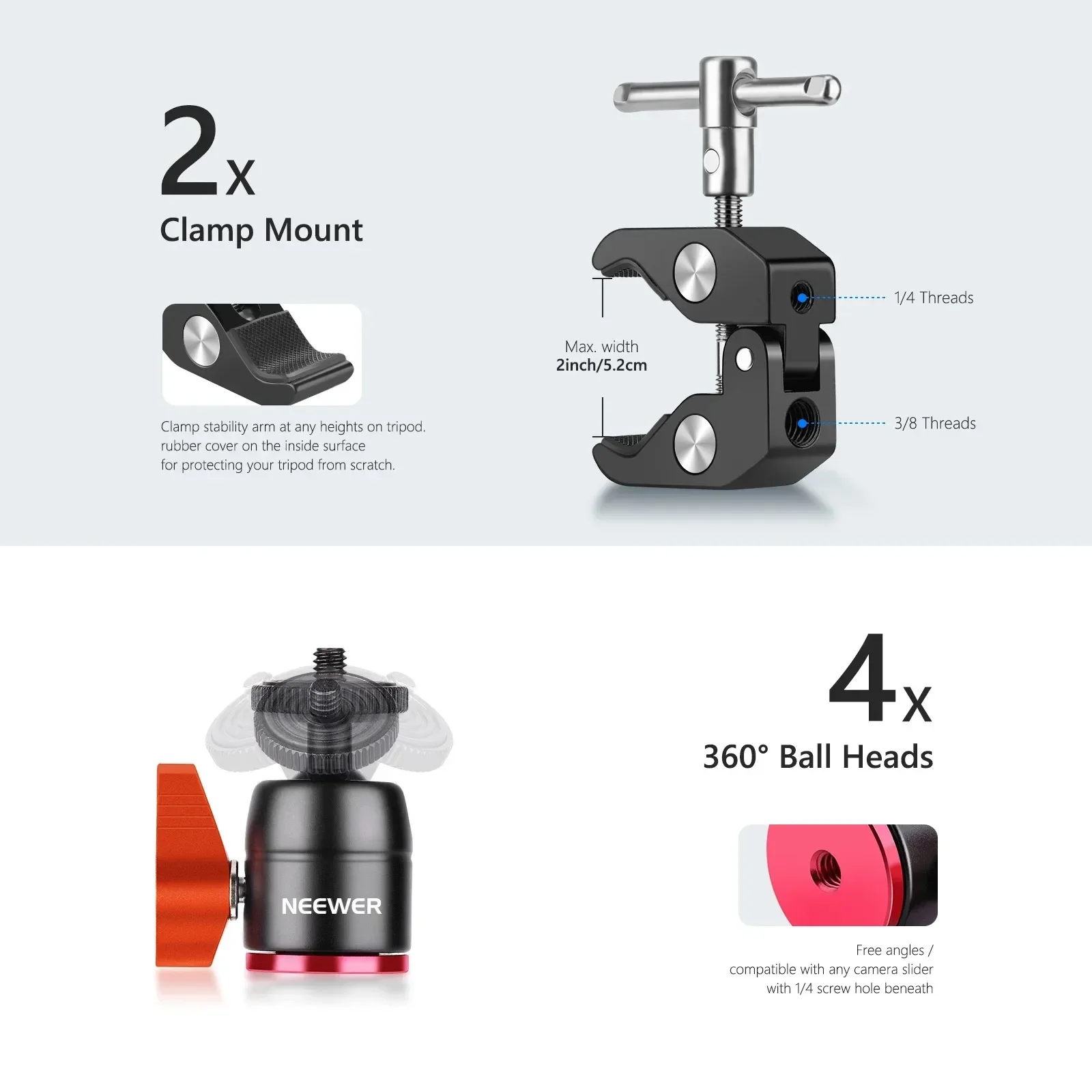 

2025 Aluminium Camera Slider with Adjustable Tripod Stability Arm Supports Increased Video Recording Stability Arm