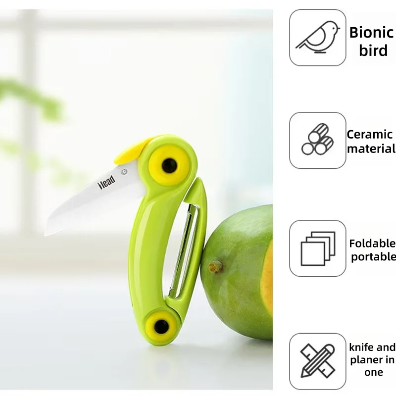 Multifunctional Stainless Steel Ceramic Fruit Knife vegetable Peeler Home Use Kitchen Tool for Cutting And Peeling view 4