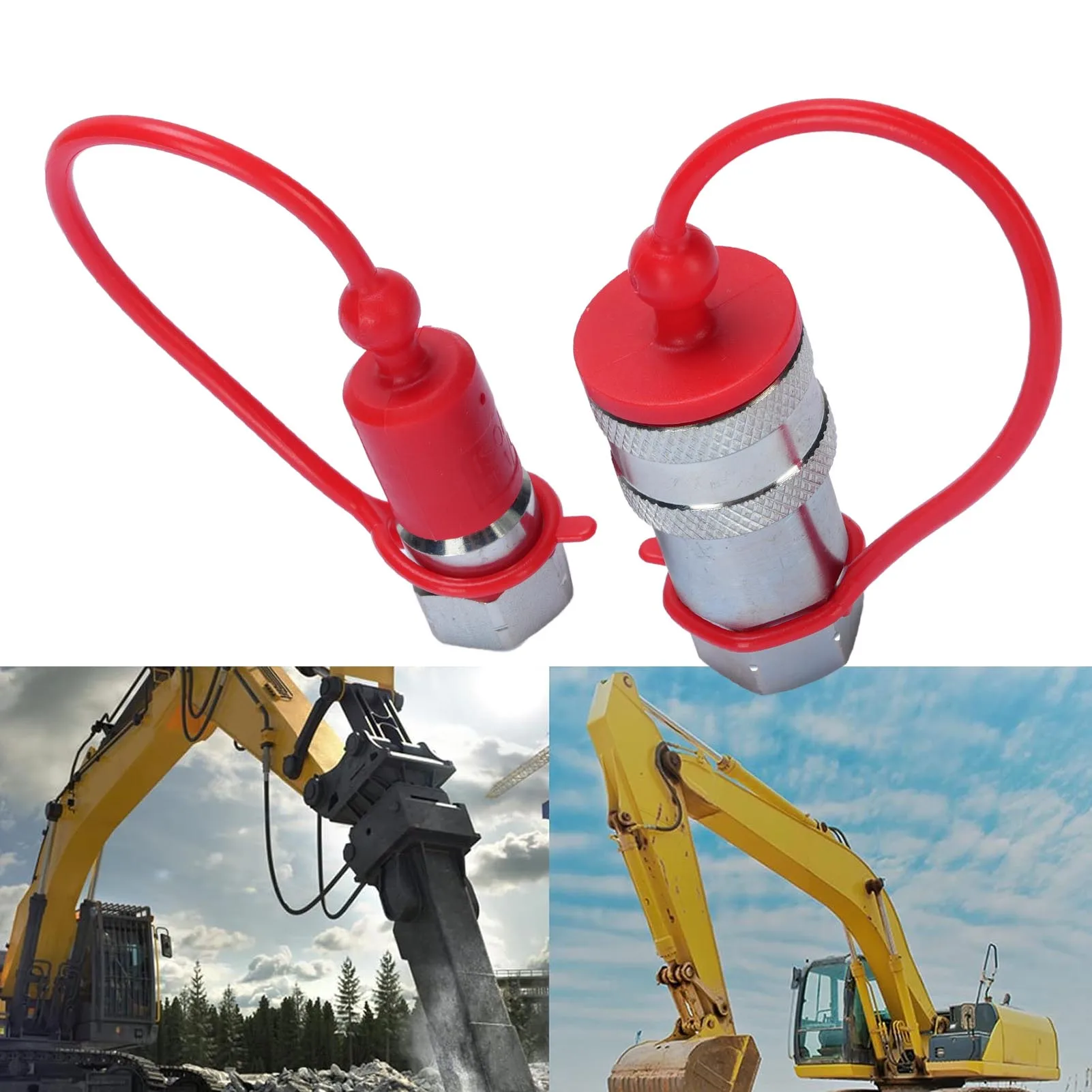 

Hydraulic Quick Connect Coupler Versatile 1/4 Inch NPT Hydraulic Quick Connect Fitting 4000 PSI with Dust for Construction