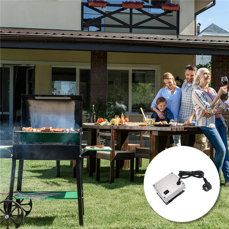 ABXF-Heavy Meat BBQ Rotisserie Rotating Motor Eletric Grill Barbecue Spit Metal Rotisserie Motor Moteur Voltage Value 220V—240V