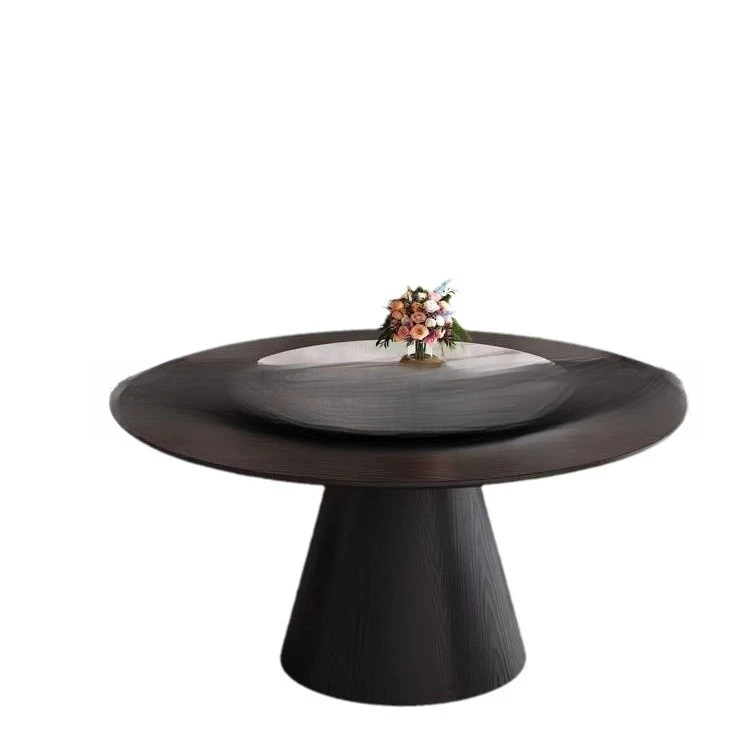 

New Chinese style, style, all solid wood, slate, dining table and chairs, modern, simple