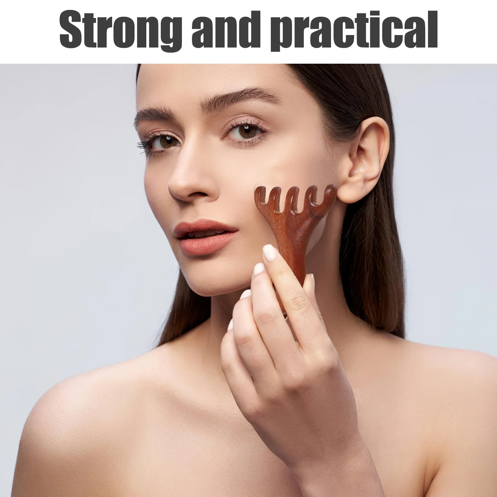 2 Buah Sisir Pijat Kulit Kepala Kayu untuk Menghilangkan Stres Pengalaman Spa Portabel Terapi Wajah dan Fivetouch