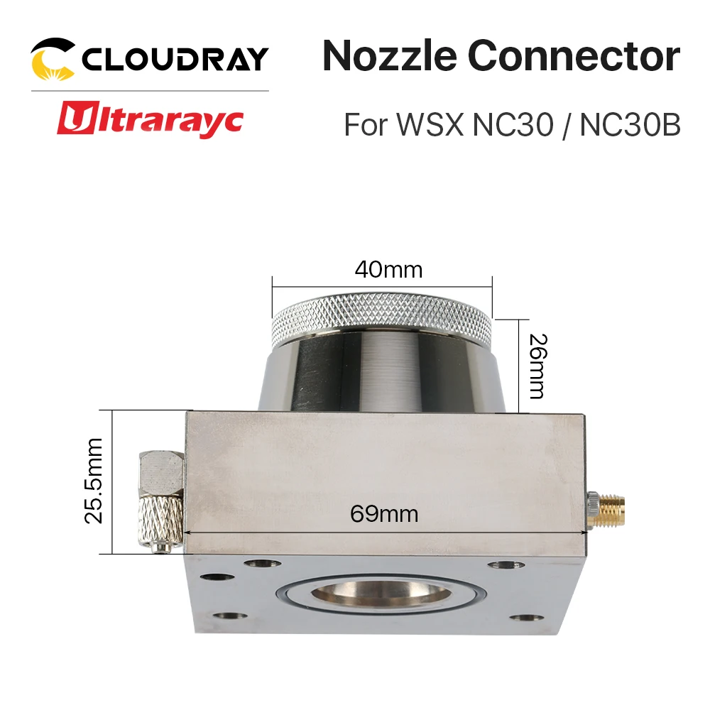 Imagem -02 - Ultrarayc Wsx Fibra Laser Bico Conector Wsx Capacitivo Sensor de Cerâmica Titular para Wsx Nc30 Nc30b Cabeça do Laser Parte Corte Metal