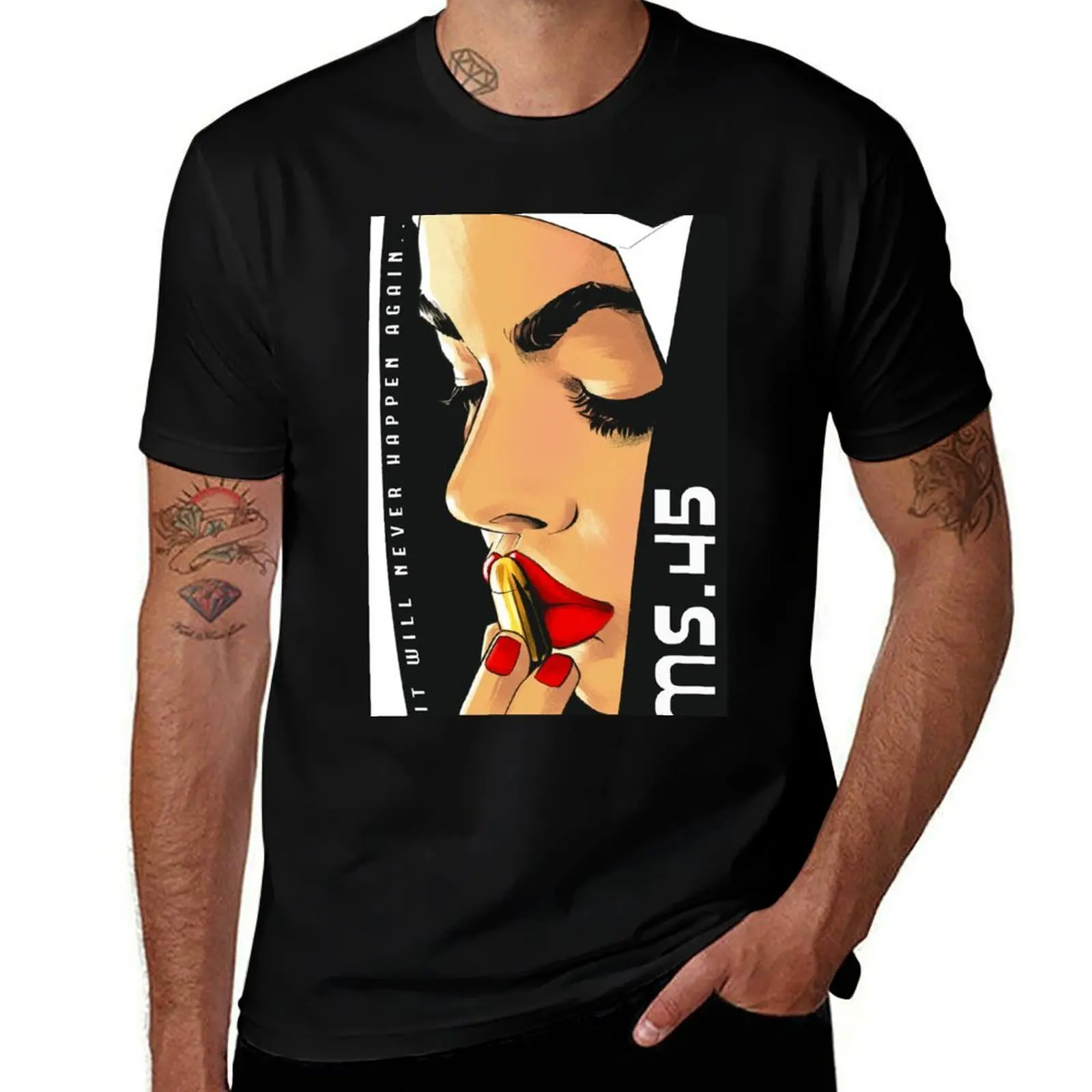 Ms. 45 Movie Art T-Shirt Creative Graphic Tee Shirt
