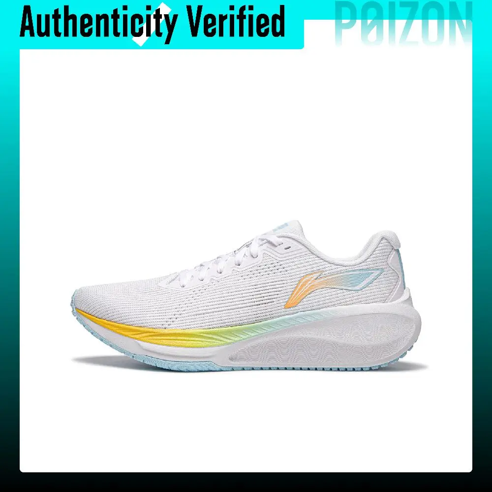 Li Ning Version 2.0 Fabric Cushioning Low top Rubber+EVA Casual Running Shoes Men's Standard White ARSU009-7