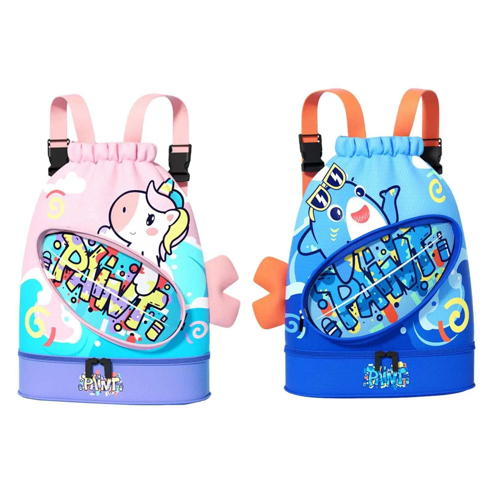 Children's Swimming Bag Waterproof Gym Sack Drawstring Backpack for Seaside Pool