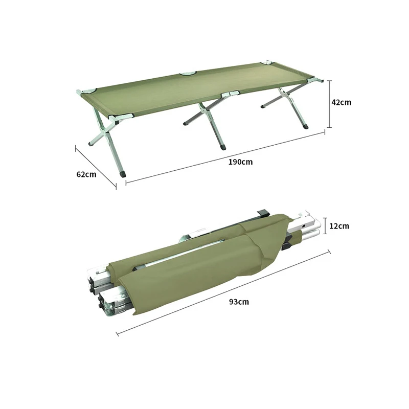 

S046 Outdoor aluminum compact sleeping travel folding cot camping beds