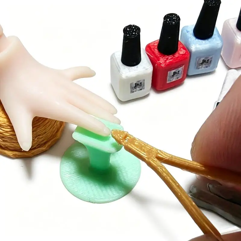 Mini Dollhouse Manicure Tool Set Accessories Perfect For Pretend Play Doll House Decoration Collection