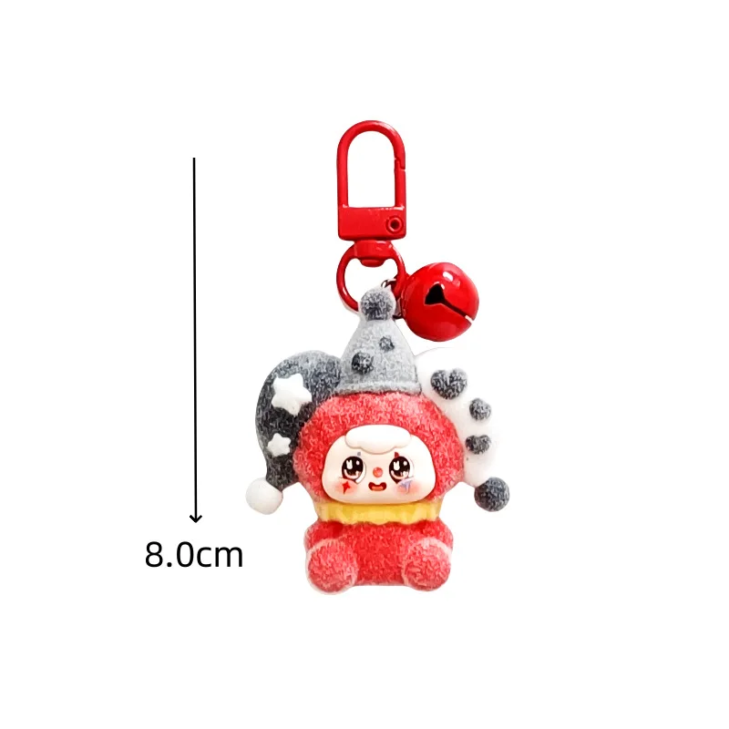 1PCCartoon لطيف تمثال سلسلة الهاتف المحمول، فتاة حقيبة قلادة، سلسلة مفاتيح السيارة