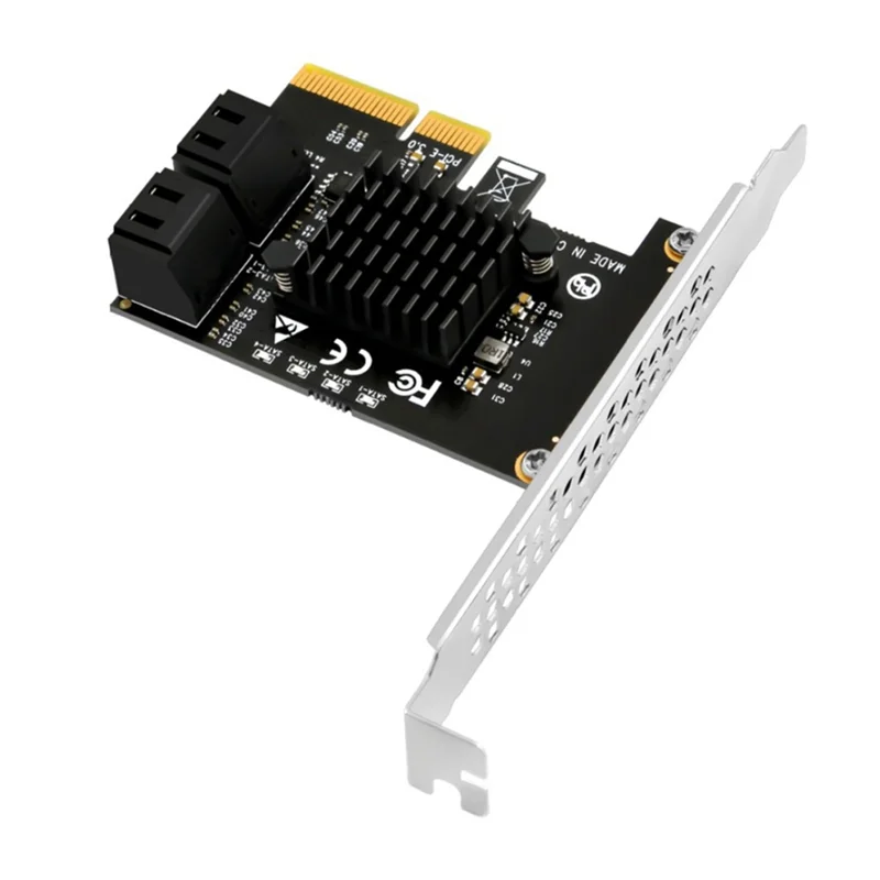 EDT-PCIE X4 a tarjeta SATA adaptador PCI-E PCI-E 3,0 a SATA3.0 tarjeta de expansión 4 puertos SATA III agregar tarjeta para minería SSD HDD